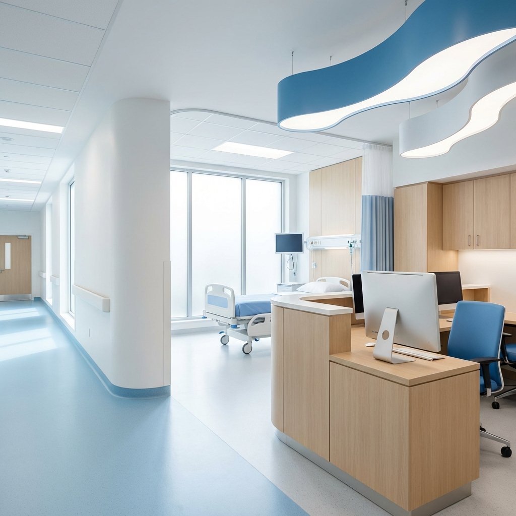 Modern sjukhusmiljö i Sverige